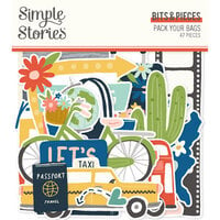 Simple Stories - Pack Your Bags Collection - Ephemera - Bits And Pieces