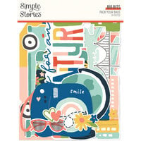 Simple Stories - Pack Your Bags Collection - Ephemera - Big Bits And Pieces