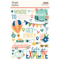Simple Stories - Pack Your Bags Collection - Rub Ons