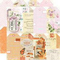 Simple Stories - Simple Vintage Essentials Color Palette Collection - 12 x 12 Double Sided Paper - Blush And Orange Tags