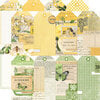 Simple Stories - Simple Vintage Essentials Color Palette Collection - 12 x 12 Double Sided Paper - Yellow And Green Tags