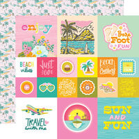 Simple Stories - Just Beachy Collection - 12 x 12 Double Sided Paper - 2 x 2 And 4 x 4 Elements