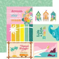 Simple Stories - Just Beachy Collection - 12 x 12 Double Sided Paper - 4 x 6 Elements