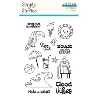 Simple Stories - Just Beachy Collection - Clear Photopolymer Stamps