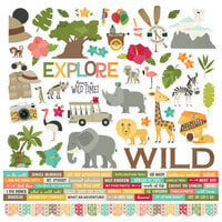 Simple Stories - Say Cheese Wild Collection - 12 x 12 Cardstock Stickers