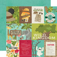 Simple Stories - Say Cheese Wild Collection - 12 x 12 Double Sided Paper - Elements 1
