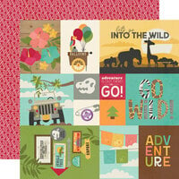 Simple Stories - Say Cheese Wild Collection - 12 x 12 Double Sided Paper - Elements 2