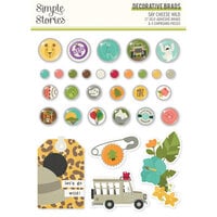 Simple Stories - Say Cheese Wild Collection - Self Adhesive Decorative Brads