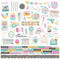 Simple Stories - Crafty Things Collection - 12 x 12 Cardstock Stickers