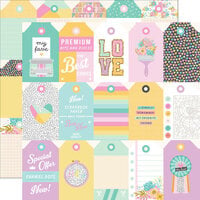 Simple Stories - Crafty Things Collection - 12 x 12 Double Sided Paper - Tags Elements