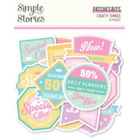 Simple Stories - Crafty Things Collection - Ephemera - Patches Bits