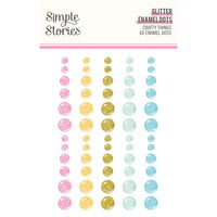 Simple Stories - Crafty Things Collection - Glitter Enamel Dots