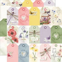 Simple Stories - Simple Vintage Meadow Flowers Collection - 12 x 12 Double Sided Paper - Tag Elements