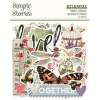Simple Stories - Simple Vintage Meadow Flowers Collection - Ephemera - Bits And Pieces