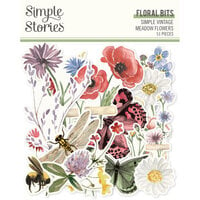 Simple Stories - Simple Vintage Meadow Flowers Collection - Ephemera - Floral Bits