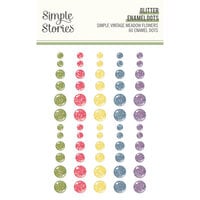 Simple Stories - Simple Vintage Meadow Flowers Collection - Glitter Enamel Dots