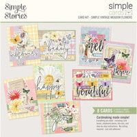 Simple Stories - Simple Vintage Meadow Flowers Collection - Simple Cards - Card Kit
