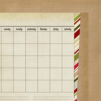 Simple Stories - Handmade Holiday Collection - Christmas - 12 x 12 Double Sided Paper - Calendar