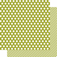 Simple Stories - SNAP Color Vibe Collection - 12 x 12 Double Sided Paper - Green Dot