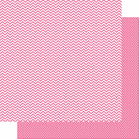 Simple Stories - SNAP Color Vibe Collection - 12 x 12 Double Sided Paper - Pink Chevron