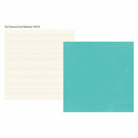 Simple Stories - Vintage Bliss Collection - 12 x 12 Double Sided Paper - Teal Chevron