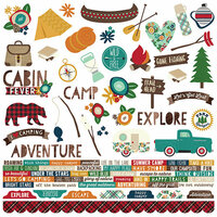 Simple Stories - Cabin Fever Collection - 12 x 12 Cardstock Stickers - Combo