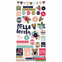 Simple Stories - Hello Lovely Collection - Cardstock Stickers