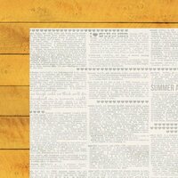 Simple Stories - I Heart Summer Collection - 12 x 12 Double Sided Paper - Yellow Boardwalk