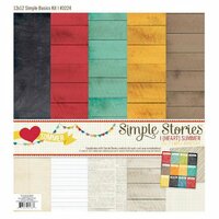 Simple Stories - I Heart Summer Collection - 12 x 12 Simple Basics Kit