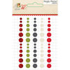 Simple Stories - Claus and Co Collection - Christmas - Enamel Dots