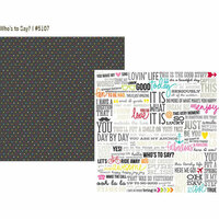 Simple Stories - DIY Collection - 12 x 12 Double Sided Paper - Whos to Say