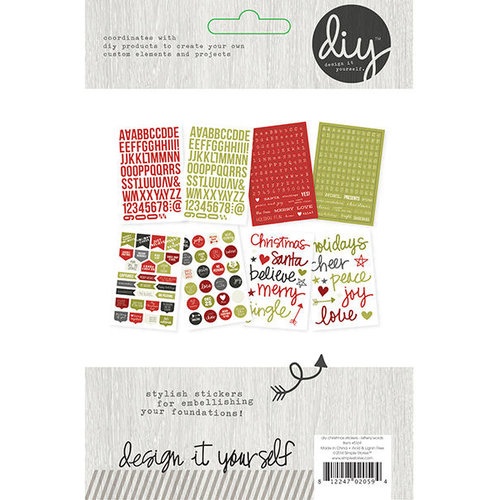 Simple Stories - DIY Christmas Collection - Cardstock Stickers - Letters and Words
