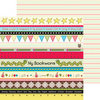 Nikki Sivils - School is Cool Collection - 12 x 12 Double Sided Paper - School Border Strips