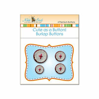 Nikki Sivils - Cute as a Button - Burlap Buttons - Red