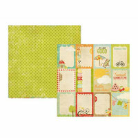 Memory Works - Simple Stories - 100 Days of Summer Collection - 12 x 12 Double Sided Paper - Flash Cards