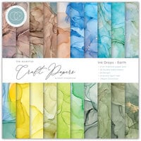 Craft Consortium - Ink Drops Collection - 6 x 6 Paper Pad - Earth