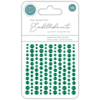 Craft Consortium - The Essential Embellishments Collection - Adhesive Dew Drops - Green