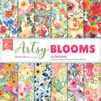 Little Birdie Crafts - 12 x 12 Paper Pack - Artsy Blooms