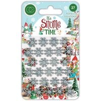 Craft Consortium - Its Snome Time 2 Collection - Christmas - Adhesive Enamel Snowflakes
