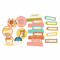 October Afternoon - Saturday Mornings Collection - Die Cut Cardstock Pieces - Tidbits