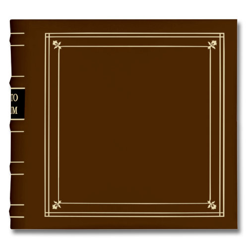 Pioneer - 2-Up Bonded Leather Album 3 Ring - 200 Pockets - Brown Tan