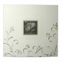 Pioneer - EZ Load Memory Album - 12 x 12 - 20 Top Loading Pages - Embroidered Fabric Scroll Frame - Ivory