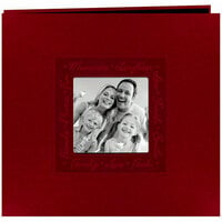 Pioneer - EZ Load Memory Album - 12 x 12 - 20 Top Loading Pages - Embossed Leatherette Script Frame - Red