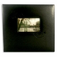 Pioneer - EZ Load Memory Album - 12 x 12 - 20 Top Loading Pages - Embossed Leatherette Frame - Black Floral