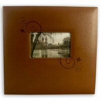 Pioneer - EZ Load Memory Album - 12 x 12 - 20 Top Loading Pages - Embossed Leatherette Frame - Brown Floral