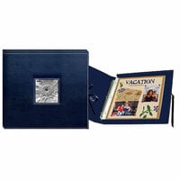 Pioneer - 12 x 12 Sewn Scrapbook Box - Stitched - Navy Blue