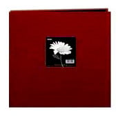 Pioneer Photo Albums 12x12 Fabric Frame 3-Ring Binder Scrapbook, Apple Red