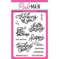 Pink and Main - Clear Photopolymer Stamps - Hello Darling