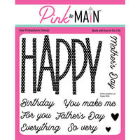 Pink and Main - Clear Photopolymer Stamps - Happy Hello