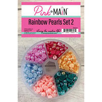 Pink and Main - Embellishments - Pearls - Rainbow - Set 02